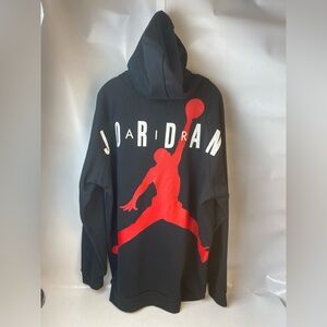 Jordan Black and Red Zip-Up Hoodie Sz 2XL